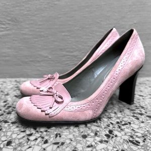 NINE WEST pink suede Heel Shoe